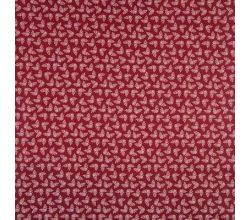 Cotton Poplin Print, Ilex, Red