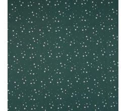 Cotton Poplin Print, Stars, Green