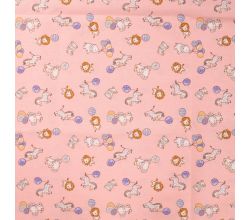 Cotton Poplin Print, Hello Little One, Baby Rose
