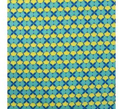 Cotton Poplin Print, Retro, Emerald