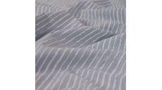 Cotton Poplin Print - Mini Stripes, Dusty Blue