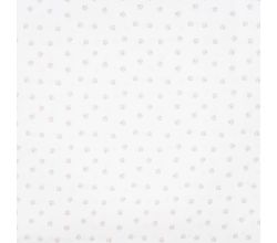 Cotton Poplin Print, Mini Paws, Ecru