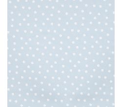 Cotton Poplin Print, Mini Paws, Dusty Blue