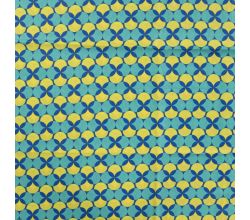 Cotton Poplin Print&Coated, Retro, Emerald