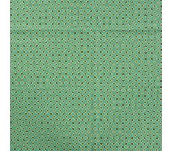 Cotton Poplin Print&Coated, Retro Flowers, Emerald