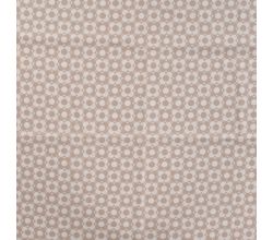 Cotton Poplin Print&Coated, Retro Abstract Flowers, Sand
