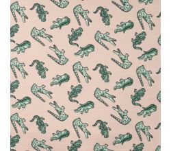French Terry Print, Croc, Sand
