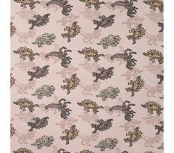 French Terry Print, Robot Dinos, Sand