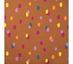 French Terry Brushed Print, Confetti, Caramel
