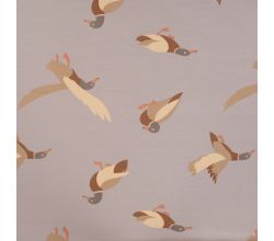French Terry Print, Ducks, Sand