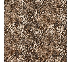 French Terry Print Brushed, Classic Leopard, Caramel