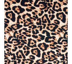 French Terry Print Brushed, Big Leopard, Caramel