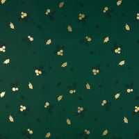 Cotton Poplin Foil Print - Ilex, Green