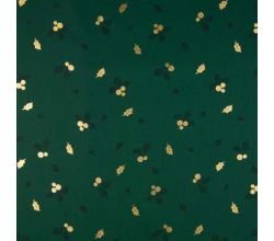 Cotton Poplin Foil Print, Ilex, Green