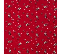 Cotton Poplin, Bulldogs, Red