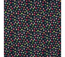 Cotton Poplin, Balls, Navy