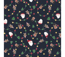 Christmas Garland, Navy
