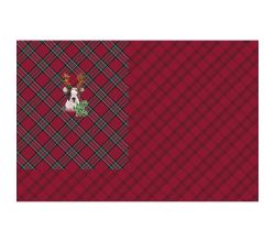 French Terry Digital Print, Christmas Bulldog