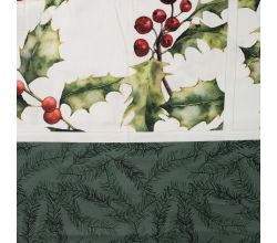 Cotton Poplin Digiital Panel, Christmas Tabel Cloth Panel