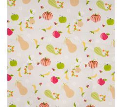 Cotton Cord Digi Print, Pumpkins, Ecru