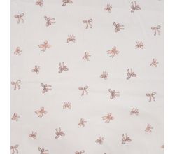 Cotton Cord Digi Print, Bows, Ecru