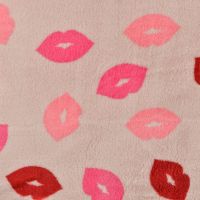 Cuddle Fleece Double Face - Lips, Dusty Pink