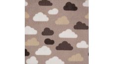 Cuddle Fleece Double Face - Clouds & Raindrops, Sand