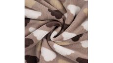 Cuddle Fleece Double Face - Clouds & Raindrops, Sand