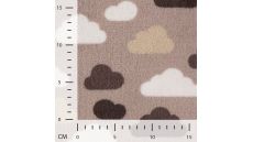 Cuddle Fleece Double Face - Clouds & Raindrops, Sand