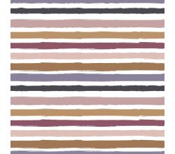 Cuddle Fleece Print, Multi Stripes, Poudre