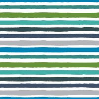 Cuddle Fleece Print - Multi Stripes, Tiffany