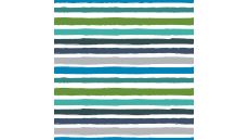 Cuddle Fleece Print - Multi Stripes, Tiffany