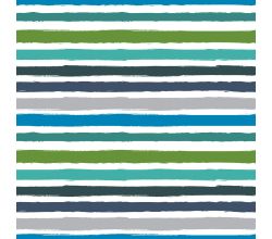 Cuddle Fleece Print, Multi Stripes, Tiffany
