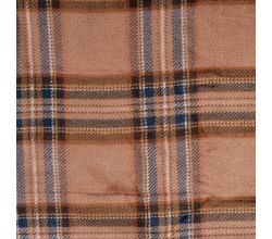 Cuddle Fleece Print, Tartan, Caramel