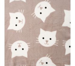 Cuddle Fleece Double Print, Shadow Cats, Sand