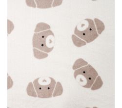 Cuddle Fleece Double Print, Dogs, Off White