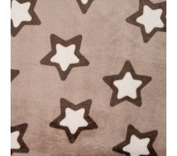 Cuddle Fleece Print + Uni, Stars, Sand