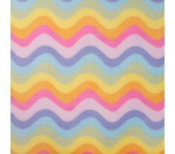 Cute Fleece Print, Multicolor Zigzag