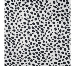 Cute Fleece Print, Dalmatian, White