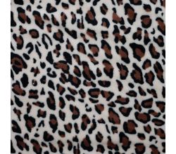 Cute Fleece Print, Leopard, Sand