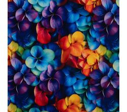 Alpenfleece Digital Print, Flowers, Multicolor