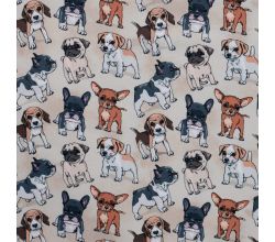 Alpenfleece Digital Print, Dogs, Sand