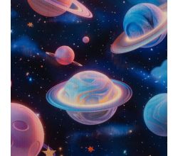 Alpenfleece Digital Print, Space, Navy
