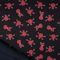 Soft Shell Print - Skulls, Dark Red