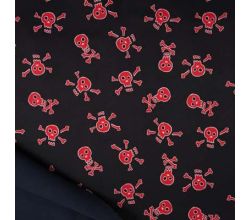 Soft Shell Print, Skulls, Dark Red