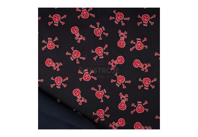 Soft Shell Print - Skulls, Dark Red