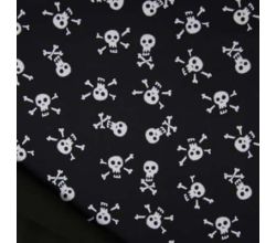 Soft Shell Print, Skulls, Black