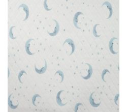 Diamond Digital Print, Moons & Stars, Baby Blue