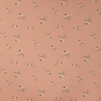 Cutie Waffle Print, Daisies, Dusty Salmon