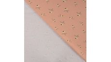 Cutie Waffle Print, Daisies, Dusty Salmon